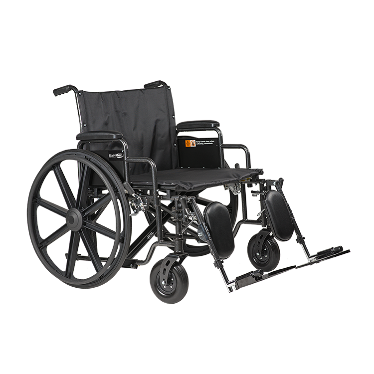 Wheelchair Bariatric Wheelchair Bari+Max Desk Length Arm Elevating Legrest Black Upholstery 30 Inch Seat Width Adult 600 lbs. Weight Capacity by Dynarex Corporation  ID 10292
